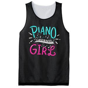 Piano Girl Pianist Music Notes Gift Mesh Reversible Basketball Jersey Tank