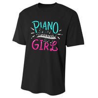 Piano Girl Pianist Music Notes Gift Performance Sprint T-Shirt