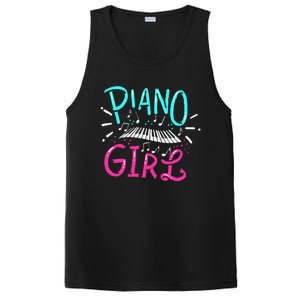 Piano Girl Pianist Music Notes Gift PosiCharge Competitor Tank