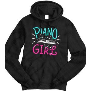 Piano Girl Pianist Music Notes Gift Tie Dye Hoodie