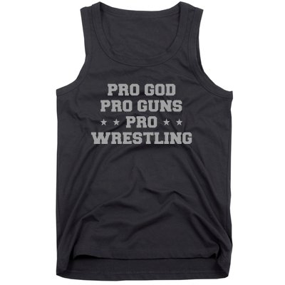 Pro God Pro Guns Pro Wrestling Tank Top