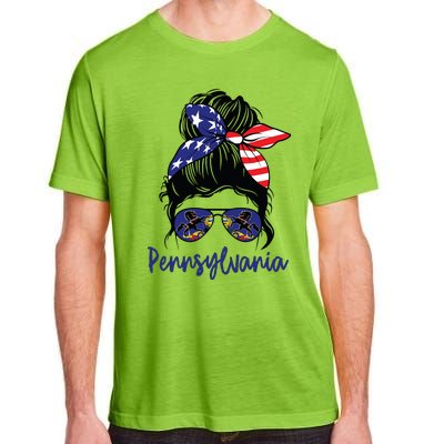 Pennsylvania Girl Pennsylvania Flag State Girlfriend Messy Adult ChromaSoft Performance T-Shirt