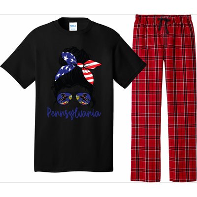 Pennsylvania Girl Pennsylvania Flag State Girlfriend Messy Pajama Set