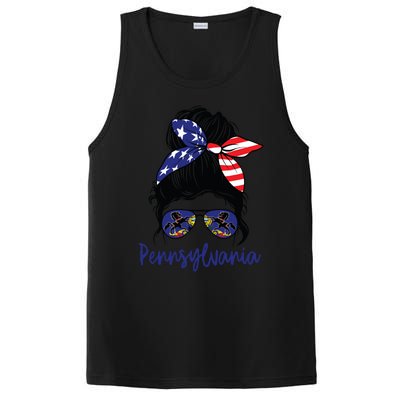 Pennsylvania Girl Pennsylvania Flag State Girlfriend Messy PosiCharge Competitor Tank