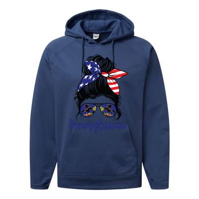 Pennsylvania Girl Pennsylvania Flag State Girlfriend Messy Performance Fleece Hoodie