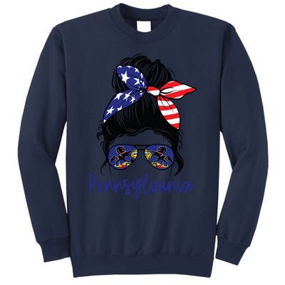 Pennsylvania Girl Pennsylvania Flag State Girlfriend Messy Sweatshirt