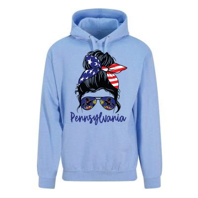 Pennsylvania Girl Pennsylvania Flag State Girlfriend Messy Unisex Surf Hoodie