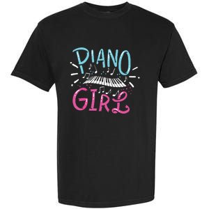 Piano Girl Pianist Music Notes Gift Garment-Dyed Heavyweight T-Shirt