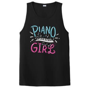 Piano Girl Pianist Music Notes Gift PosiCharge Competitor Tank