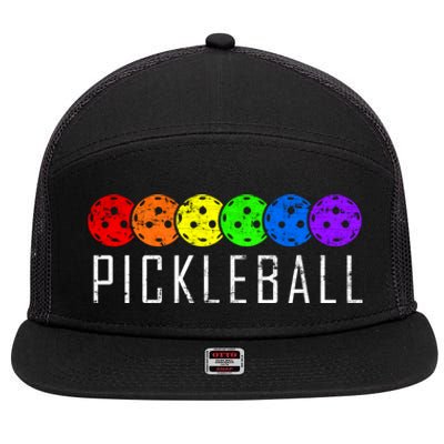 Pickleball Gift 7 Panel Mesh Trucker Snapback Hat