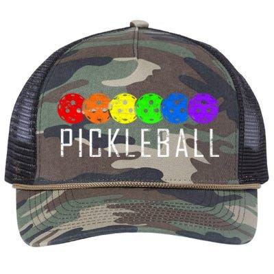 Pickleball Gift Retro Rope Trucker Hat Cap