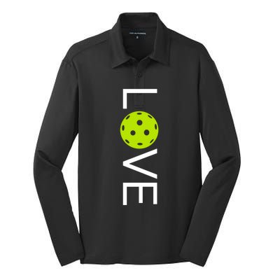 Pickleball Gift Silk Touch Performance Long Sleeve Polo