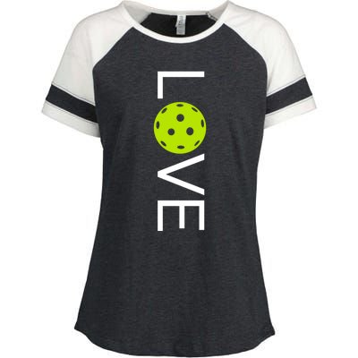 Pickleball Gift Enza Ladies Jersey Colorblock Tee