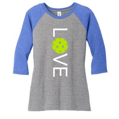 Pickleball Gift Women's Tri-Blend 3/4-Sleeve Raglan Shirt