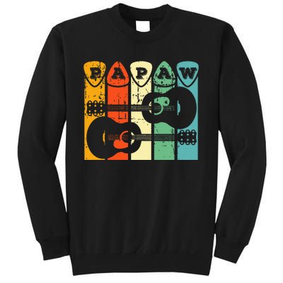 Papaw Guitar Pick Gift Guitar Player Grandpa Retro Guitarist Sweatshirt