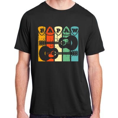 Papaw Guitar Pick Gift Guitar Player Grandpa Retro Guitarist Adult ChromaSoft Performance T-Shirt