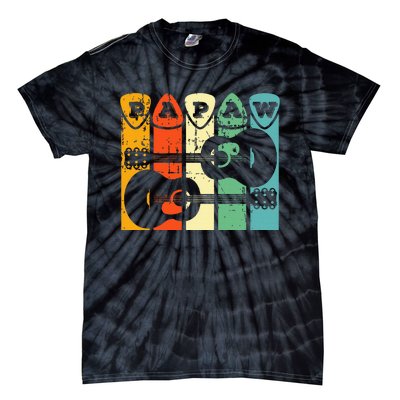 Papaw Guitar Pick Gift Guitar Player Grandpa Retro Guitarist Tie-Dye T-Shirt