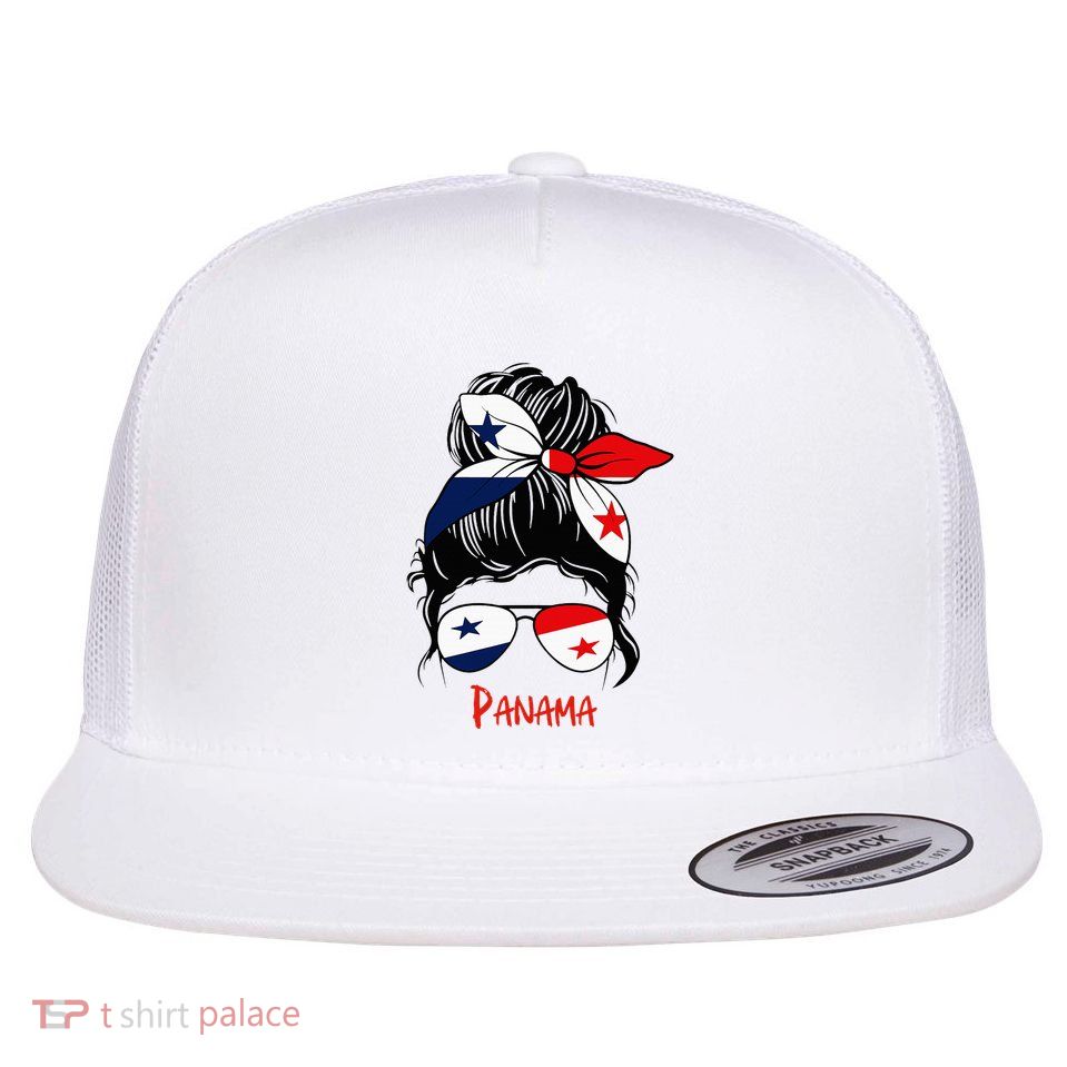 Panamanian Girl Panama Chica PanameñA Flag Flat Bill Trucker Hat