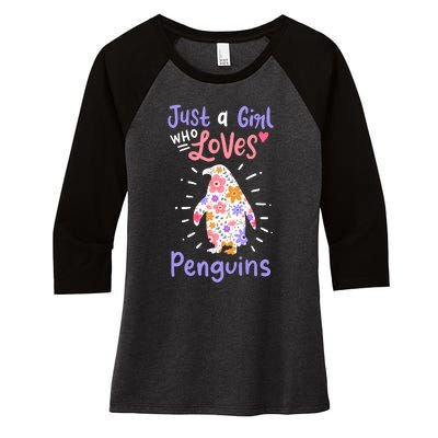 Penguin Gift Women's Tri-Blend 3/4-Sleeve Raglan Shirt