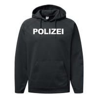 Polizei German Police Front Back Print Performance Fleece Hoodie