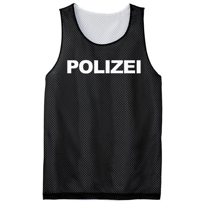 Polizei German Police Front Back Print Mesh Reversible Basketball Jersey Tank