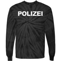 Polizei German Police Front Back Print Tie-Dye Long Sleeve Shirt