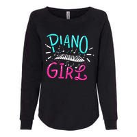 Piano Girl Pianist Music Notes Gift Womens California Wash Sweatshirt