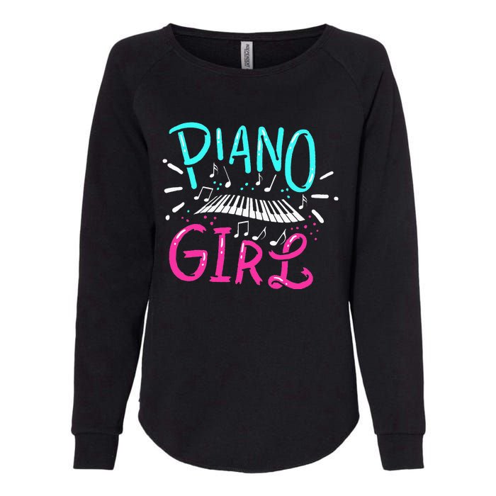 Piano Girl Pianist Music Notes Gift Womens California Wash Sweatshirt