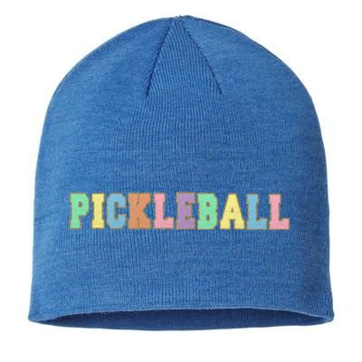 Pickleball Gift Pastel Varsity Letters Gift Sustainable Beanie