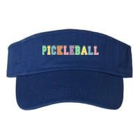 Pickleball Gift Pastel Varsity Letters Gift Valucap Bio-Washed Visor