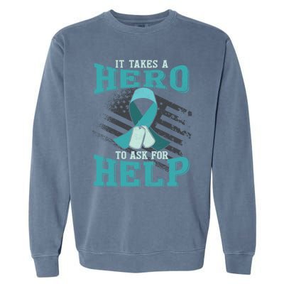 Ptsd Gift Garment-Dyed Sweatshirt