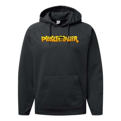 Pickleball Gear Pickleballer Graffiti Performance Fleece Hoodie