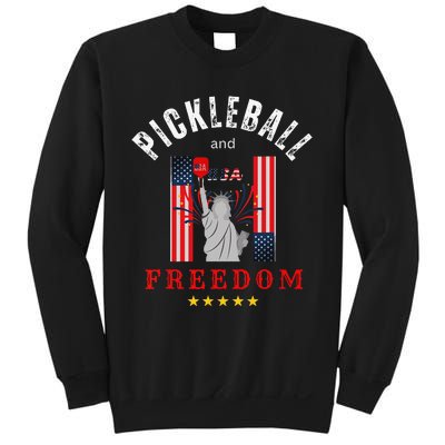 Pickleball GiftFunny Pickleball Tee Pickleball and Freedom Sweatshirt