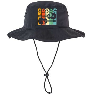 Papaw Guitar Pick Gift Guitar Player Grandpa Retro Guitarist Bucket Hat