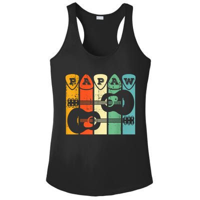 Papaw Guitar Pick Gift Guitar Player Grandpa Retro Guitarist Ladies PosiCharge Competitor Racerback Tank