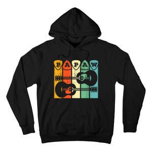 Papaw Guitar Pick Gift Guitar Player Grandpa Retro Guitarist Tall Hoodie