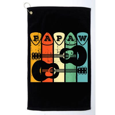 Papaw Guitar Pick Gift Guitar Player Grandpa Retro Guitarist Golf Towel