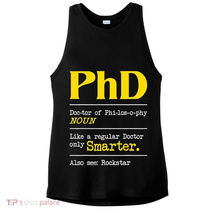 PhD Graduate Ph.D. Graduation Doctorate Degree Definition Ladies PosiCharge Tri-Blend Wicking Tank