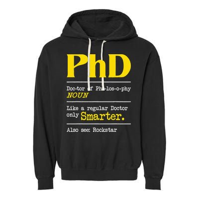 PhD Graduate Ph.D. Graduation Doctorate Degree Definition Garment-Dyed Fleece Hoodie