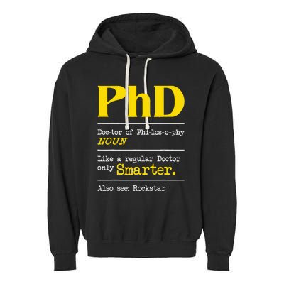 PhD Graduate Ph.D. Graduation Doctorate Degree Definition Garment-Dyed Fleece Hoodie