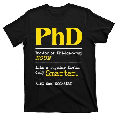 PhD Graduate Ph.D. Graduation Doctorate Degree Definition T-Shirt