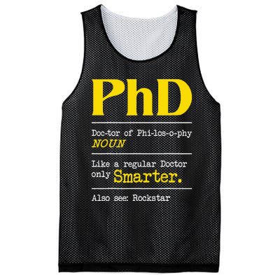 PhD Graduate Ph.D. Graduation Doctorate Degree Definition Mesh Reversible Basketball Jersey Tank