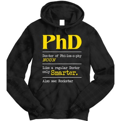 PhD Graduate Ph.D. Graduation Doctorate Degree Definition Tie Dye Hoodie