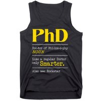 PhD Graduate Ph.D. Graduation Doctorate Degree Definition Tank Top