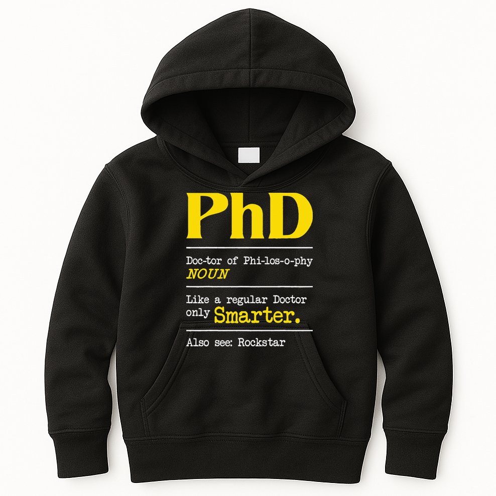 PhD Graduate Ph.D. Graduation Doctorate Degree Definition Kids Hoodie