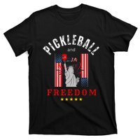 Pickleball GiftFunny Pickleball Pickleball And Freedom T-Shirt