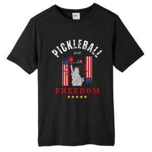 Pickleball GiftFunny Pickleball Pickleball And Freedom Tall Fusion ChromaSoft Performance T-Shirt