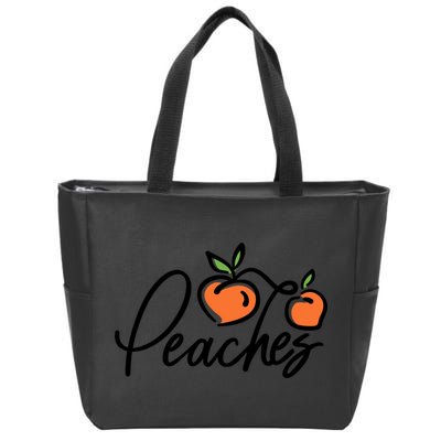 Peaches Georgia Zip Tote Bag