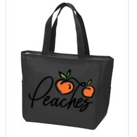 Peaches Georgia Zip Tote Bag
