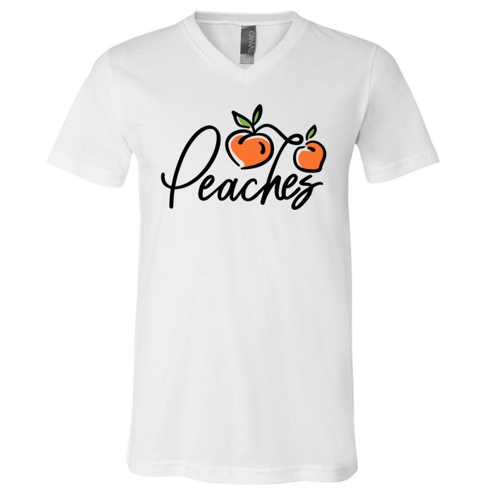 Peaches Georgia V-Neck T-Shirt